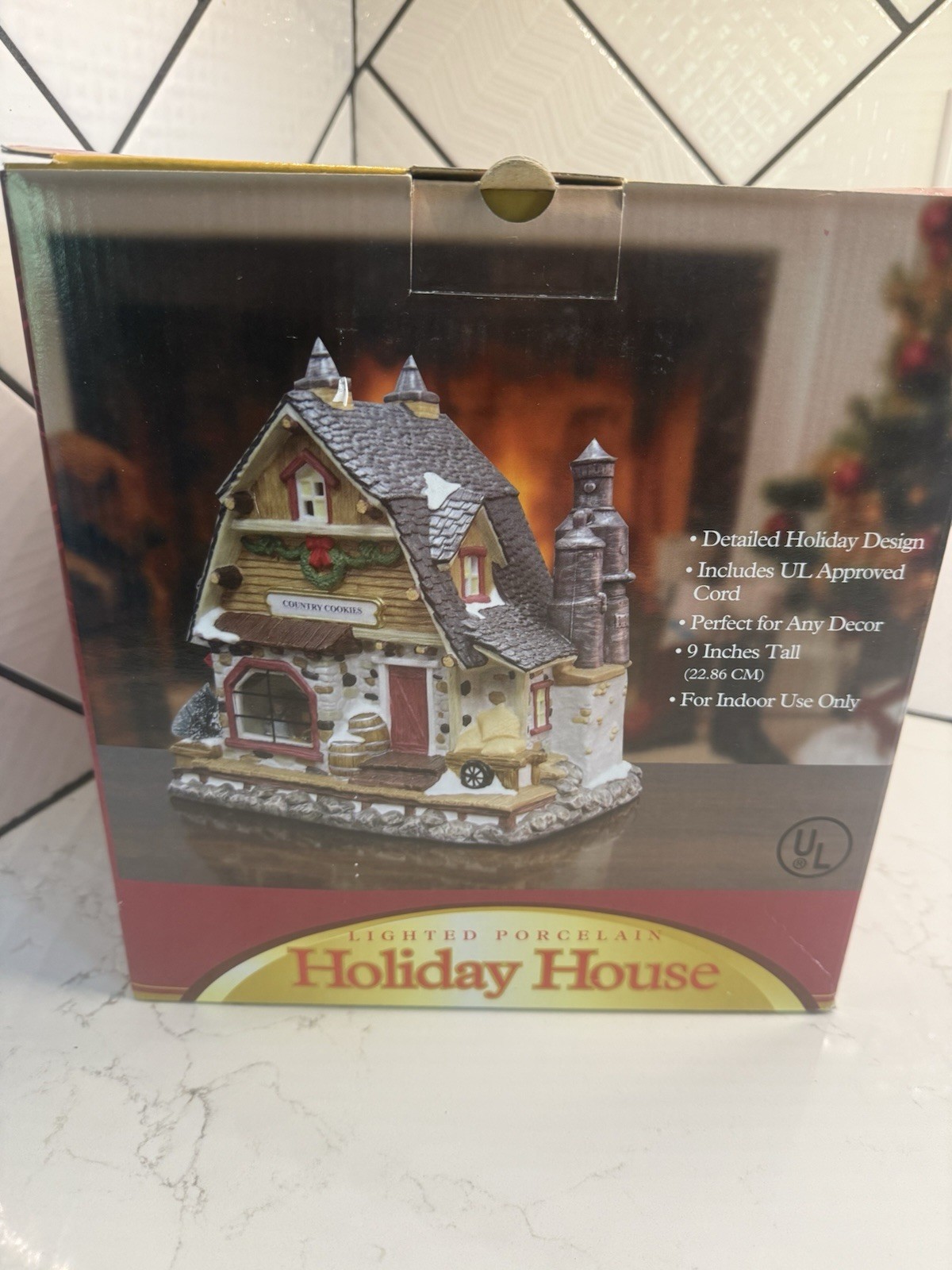 Vintage Holiday House Country Cookies Lighted Christmas House