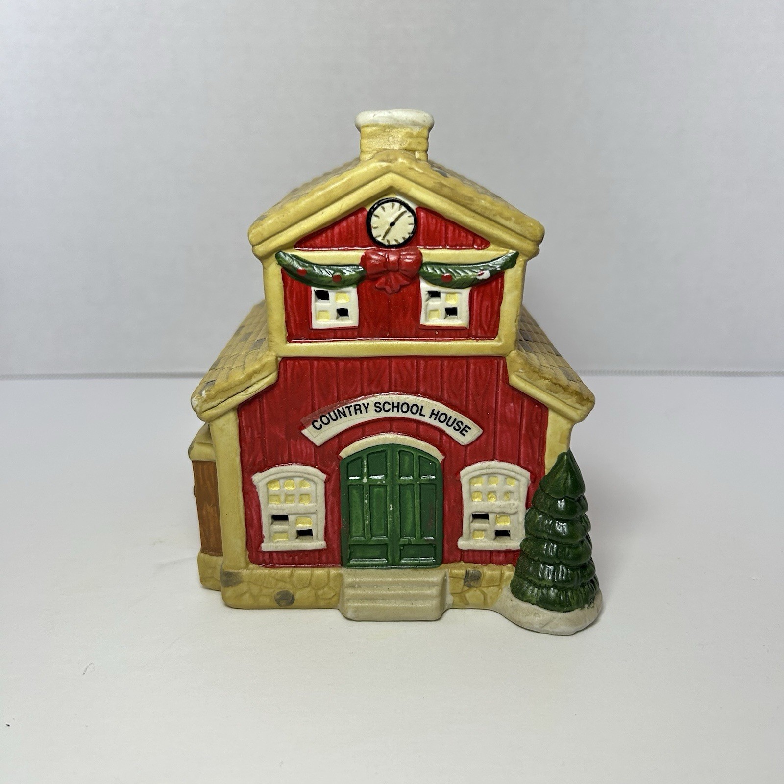Winter Village Collections Porcelain Lighted Village Schoolhouse No Cord