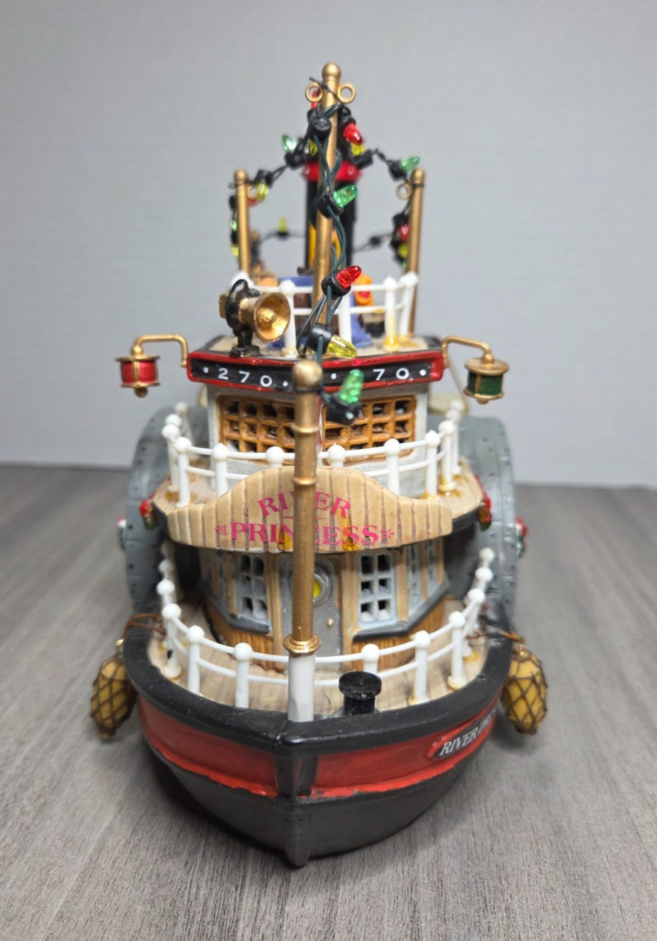 Lemax Village Collection River Princess Boat Christmas Village Lights Works