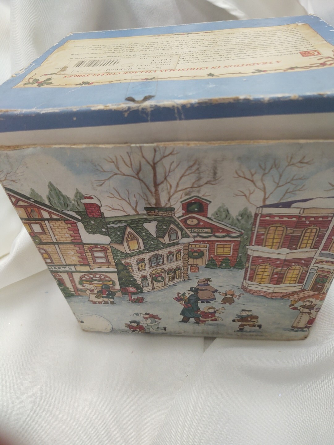 Dickensville Post Office & Barber Shop Lighted Village With Box And Light Cord