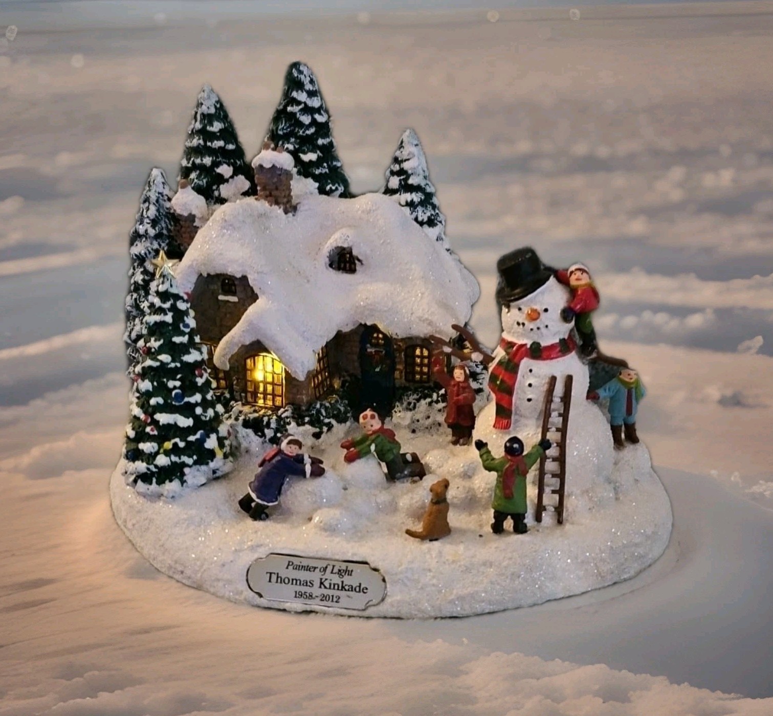 VTG ’98 Painter of Light Thomas Kinkade “Everetts Cottage” Christmas Lights Work