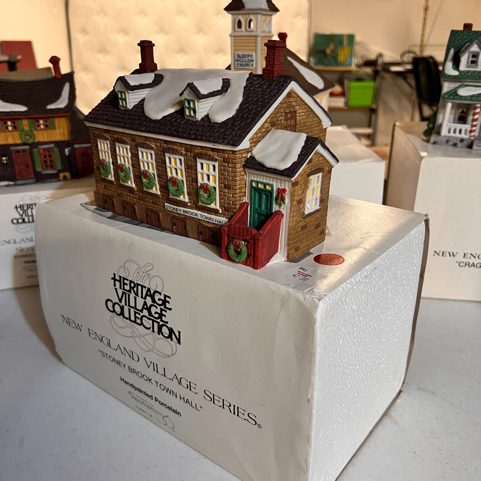 Dept 56 Stoney Brook Town Hall New England Village Heritage Collection 5644-8