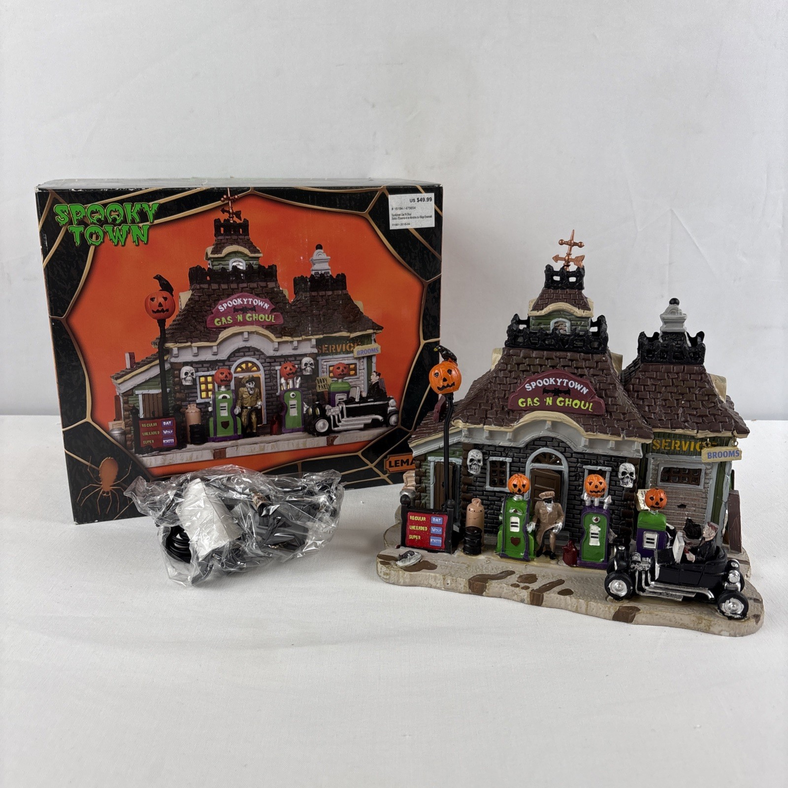 Lemax Halloween 2016 Spookytown Gas ‘N Ghoul #15194 NEW In Box