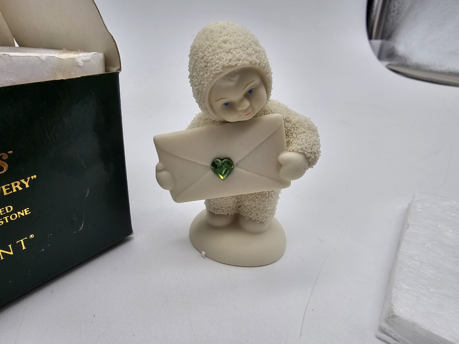 Dept 56 Snowbabies ~ Extra Special Delivery In Box With Peridot August Birthstn