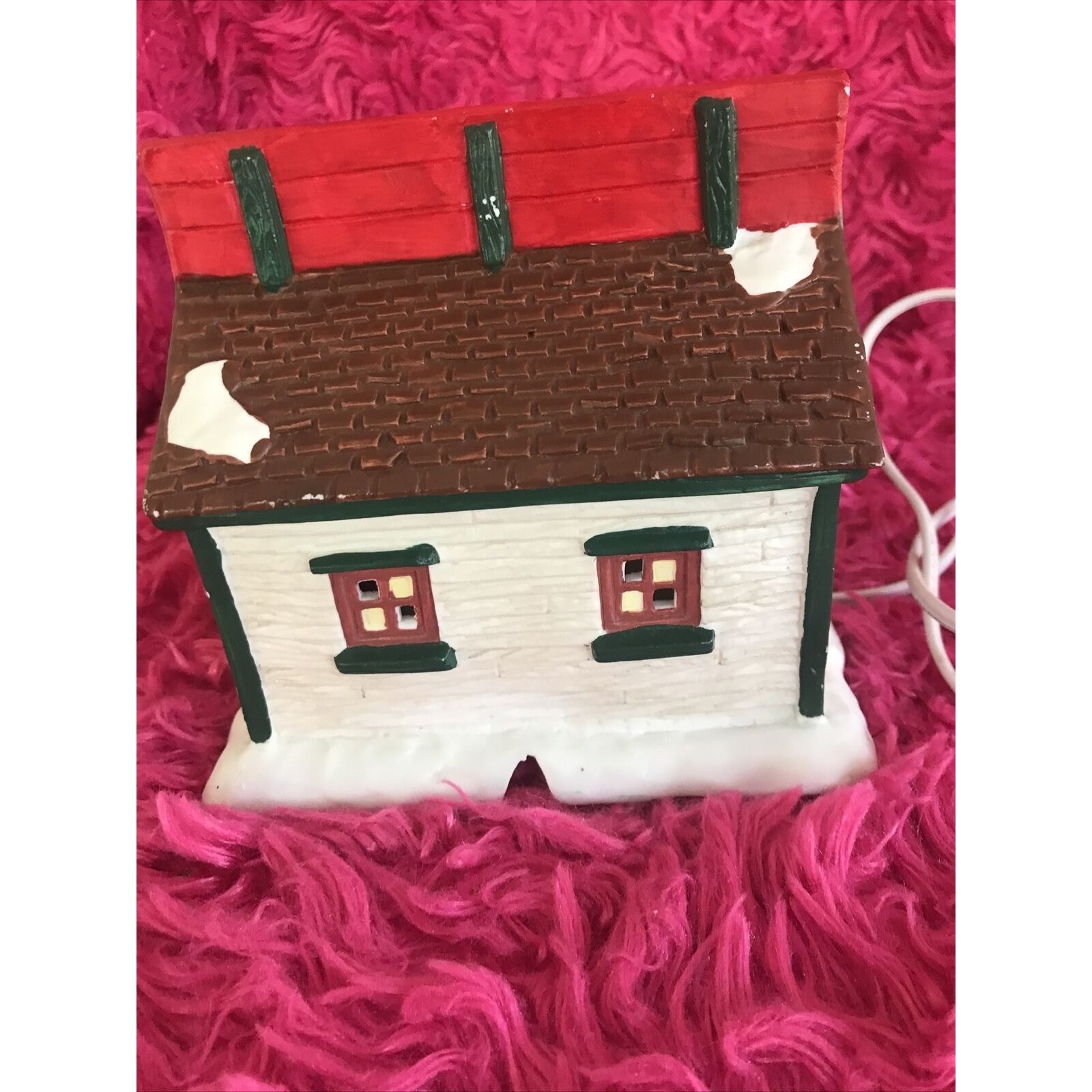 ￼￼Vtg Seasonal Specialties￼ Lighted Farm￼ Market Christmas Village￼ 1993 Tested
