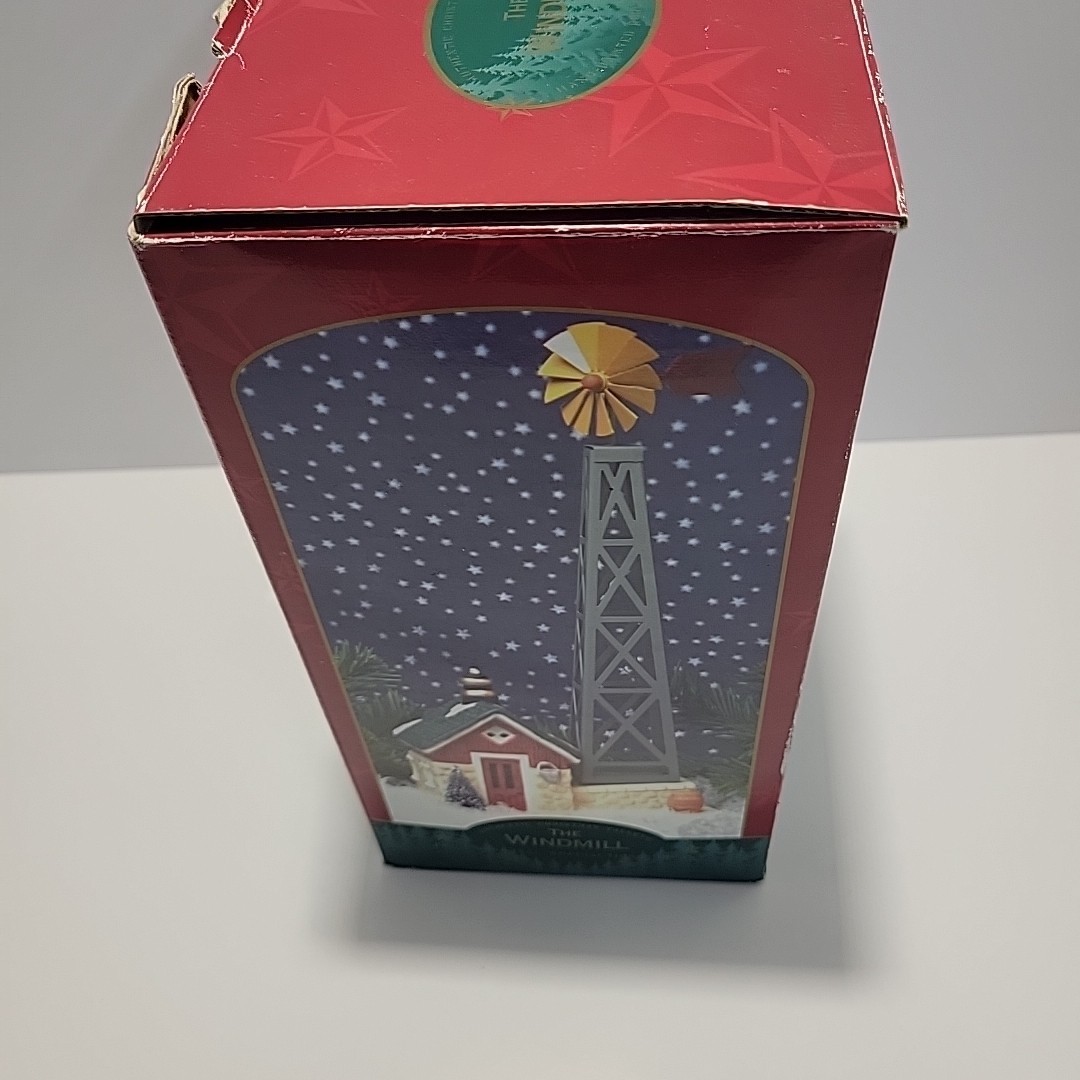 Windmill Christmas Village 1995 Seasonal Specialties Porcelain Wind Mill Metal