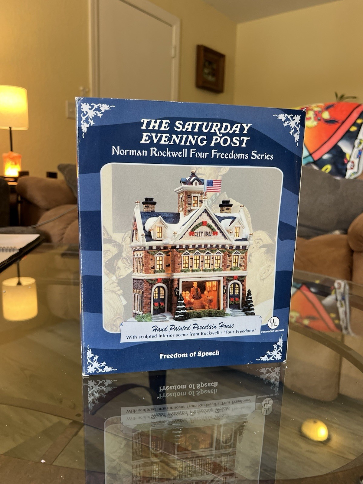Saturday Evening Post Norman Rockwell Freedom of Speech City Hall, Christmas
