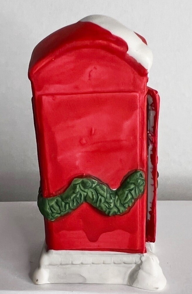 Rex & Lee Telephone Booth Holiday Village 1991 Ceramic