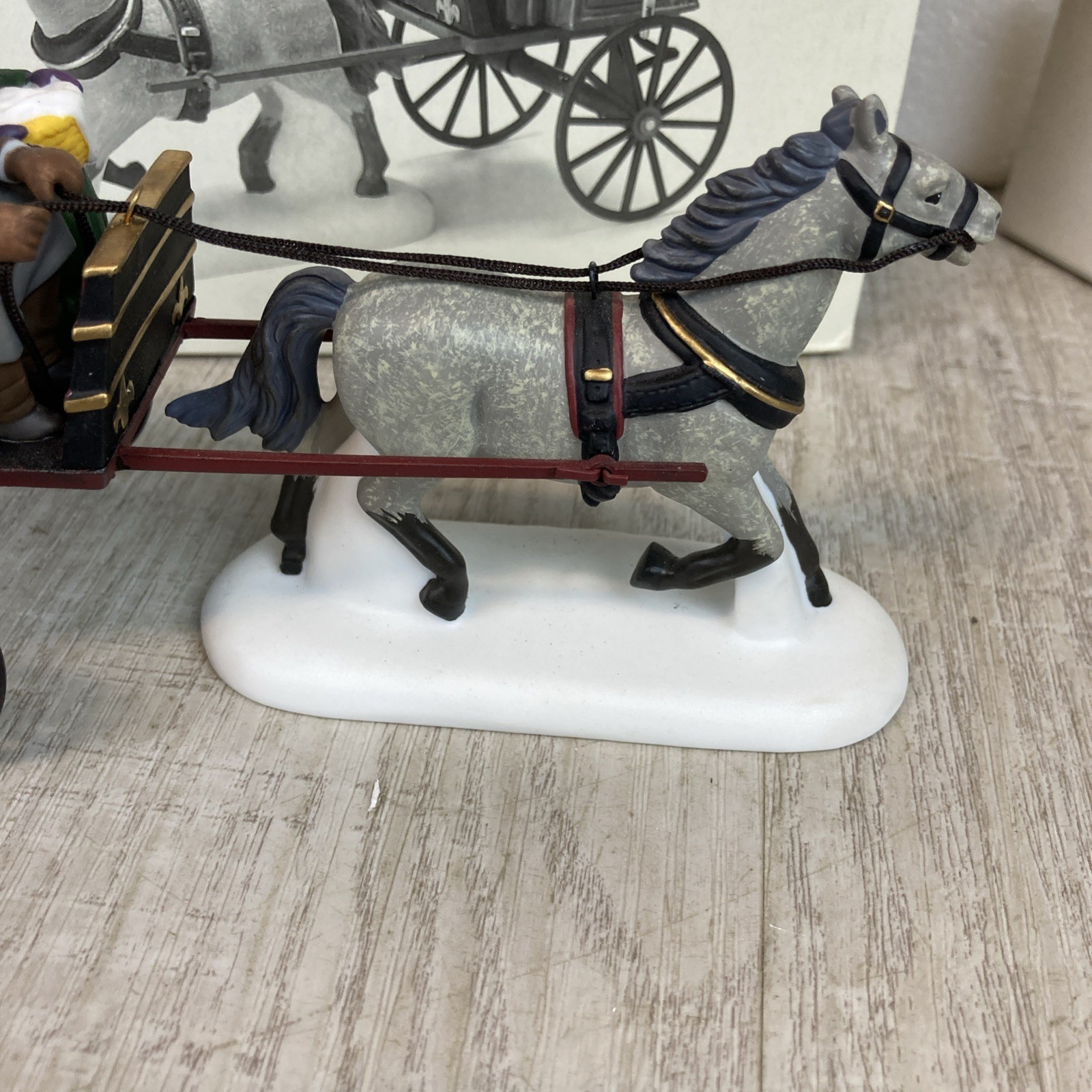 Dept 56 Heritage Village Red Christmas Sulky With Box 58401