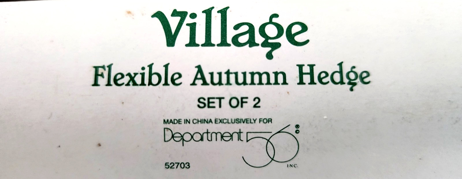 Department 56 Village Flexible Autumn Hedge Set of 2 Landscaping Accessory 52703