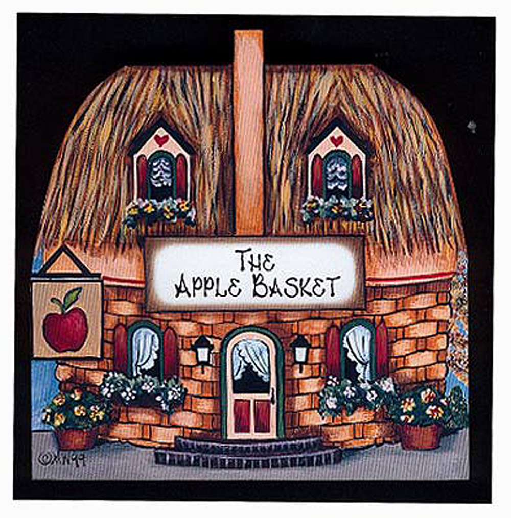 Brandywine Woodcrafts BASKET VALLEY Houses & Shops THE APPLE BASKET Shelf Sitter