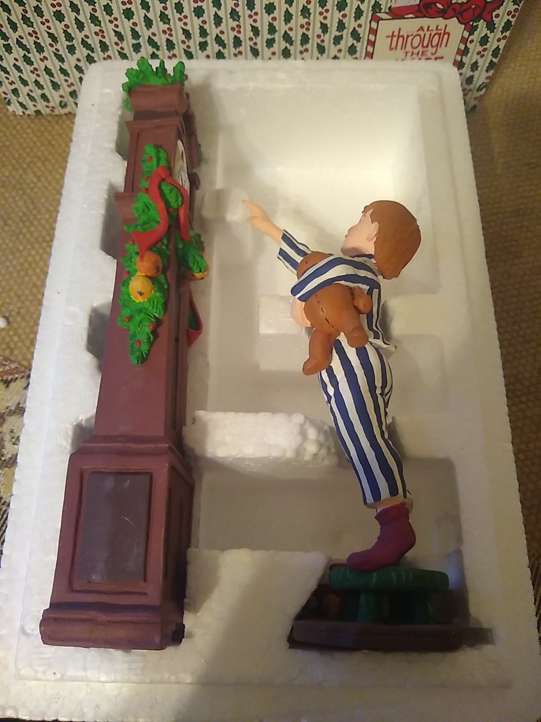 DEPT 56 ALL THROUGH THE HOUSE “Theodore Adjusting Time Grandfather Clock” 9312-2