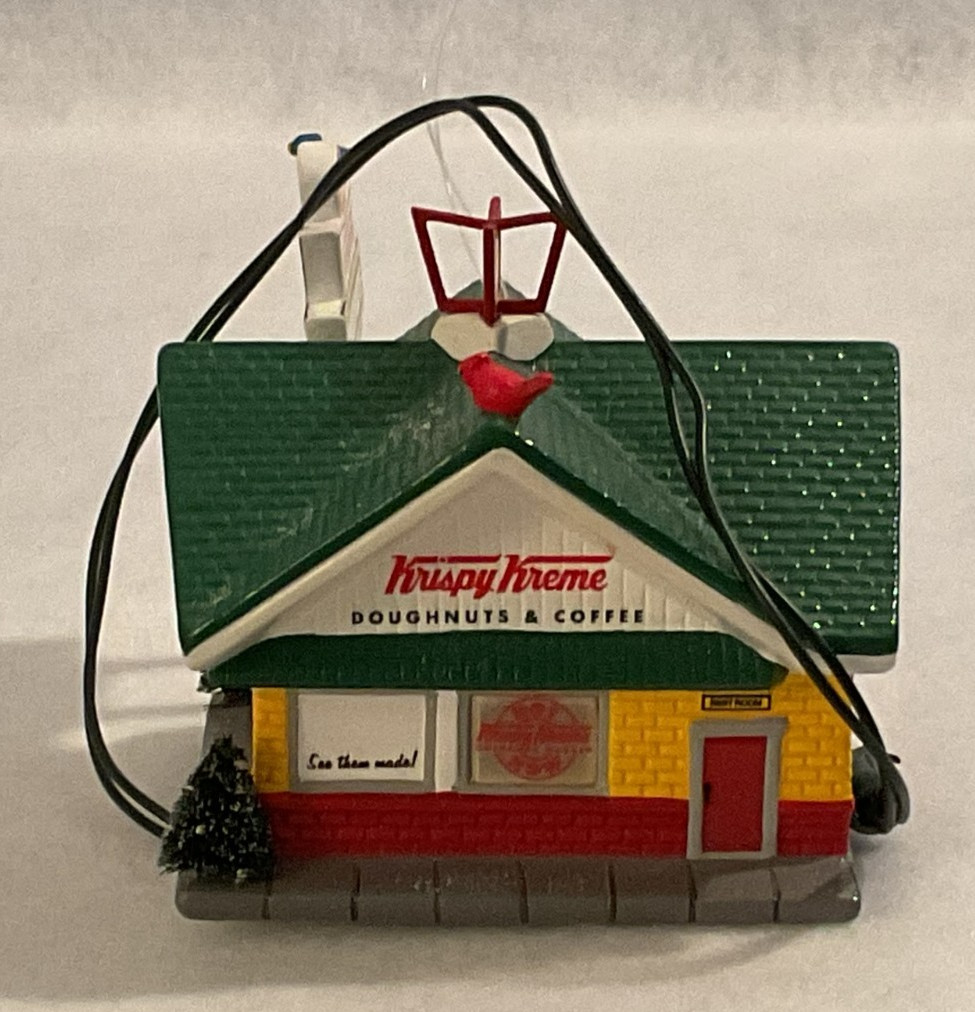 DEPT 56 KRISPY KREME DOUGHNUT SHOP SNOW VILLAGE ORNAMENT NIB-NEVER USED! #55163