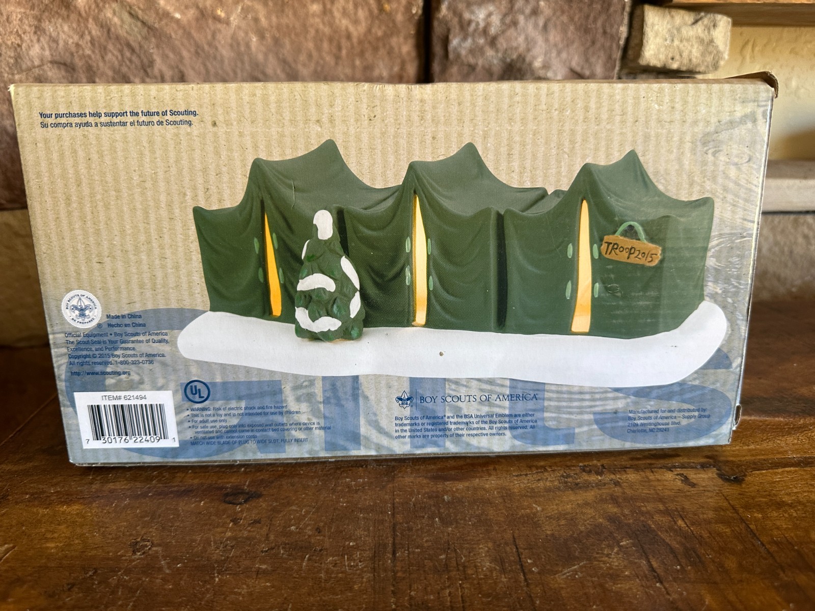 Boy Scouts of America Scouting Village Lighted Resident Camp Tents Christmas