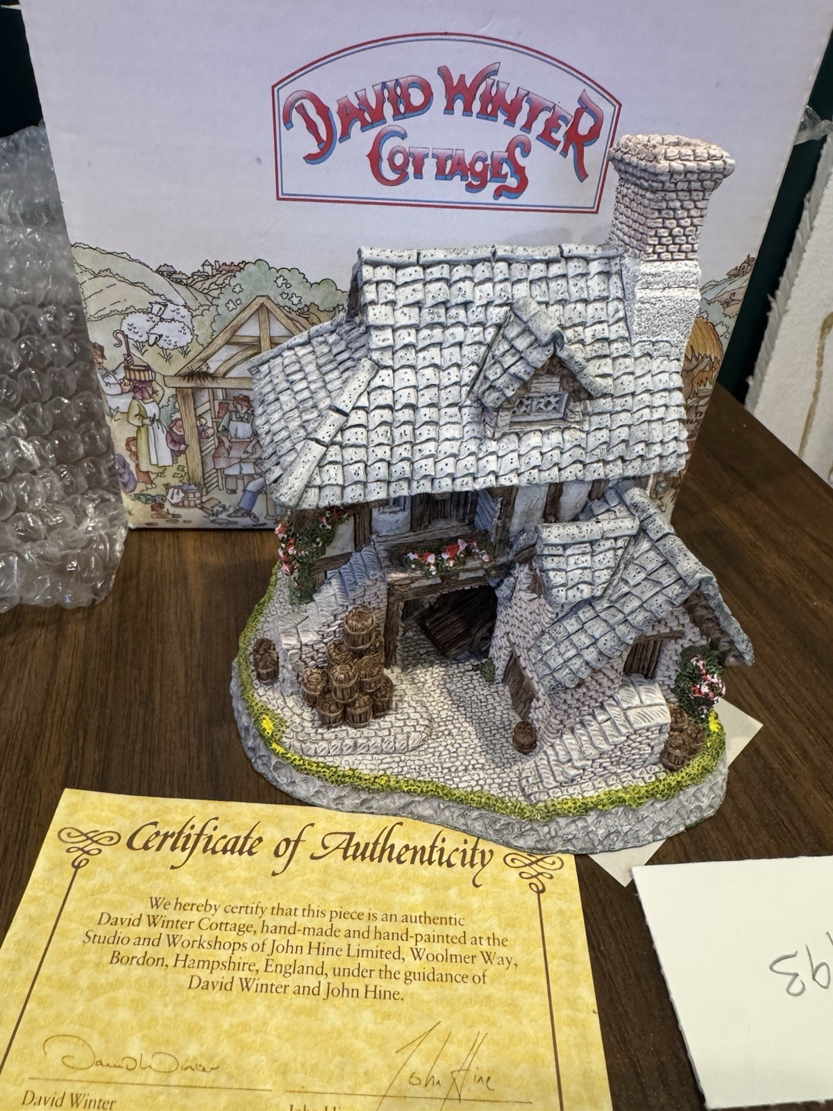 David Winter Cottages Coopers Cottage 1985 Hand Painted Original Boxed