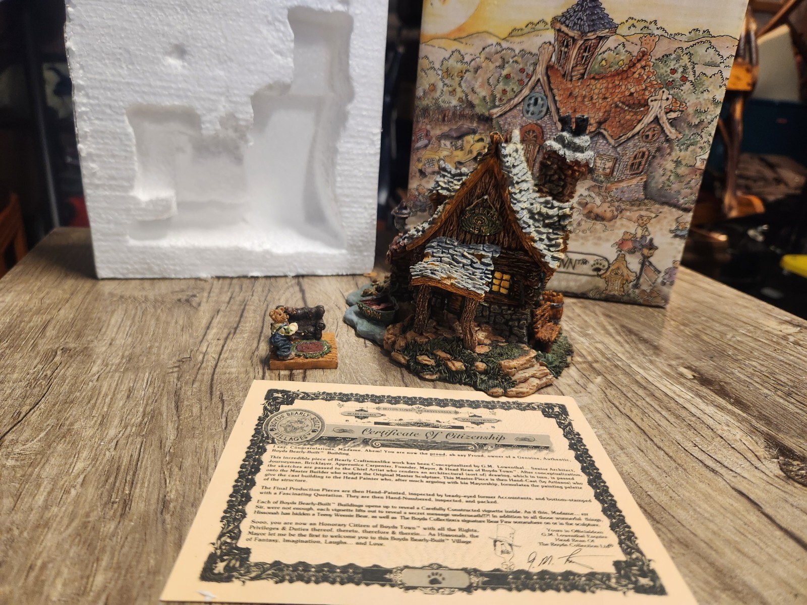 BOYDS BEARLY-BUILT VILLAGES #5 EDMUND’S HIDEAWAY SET 2000 – NEW IN BOX