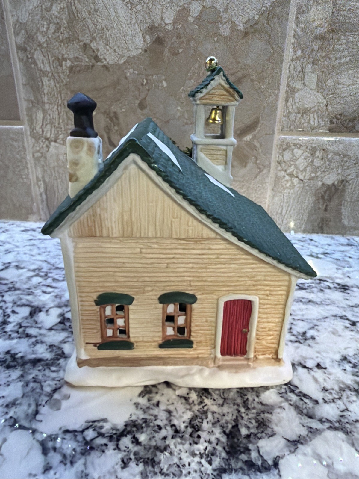 🎄Christmas Valley Seasonal Specialties The Bell Tower School No Light Vintage🎄