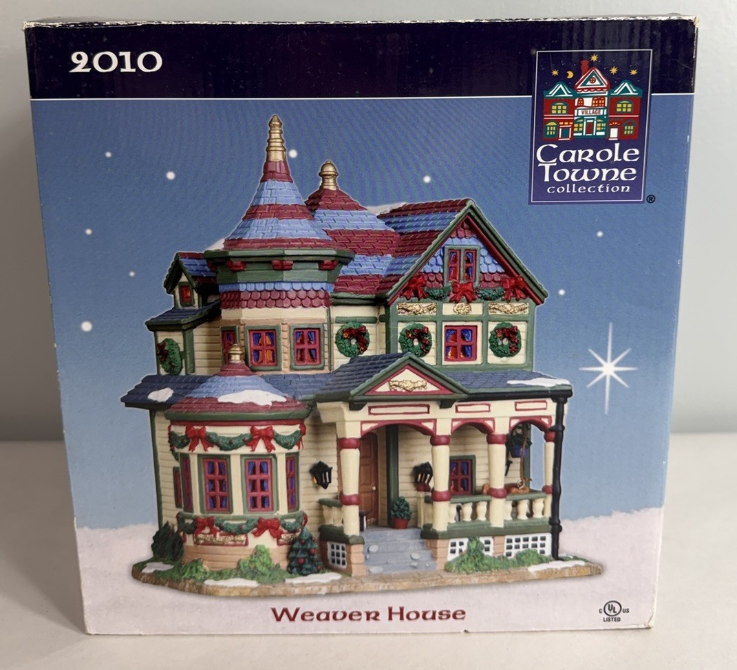 Lemax Carole Towne Christmas Village Weaver House 2010 With Original Box