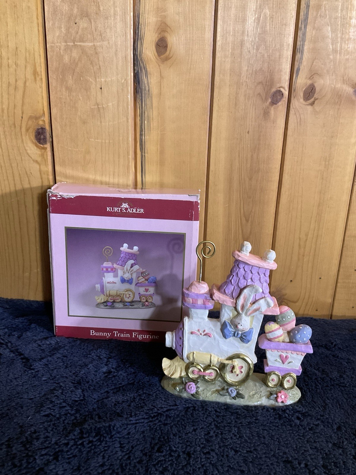 Kurt S Adler Spring Town Easter Bunny Train Figure
