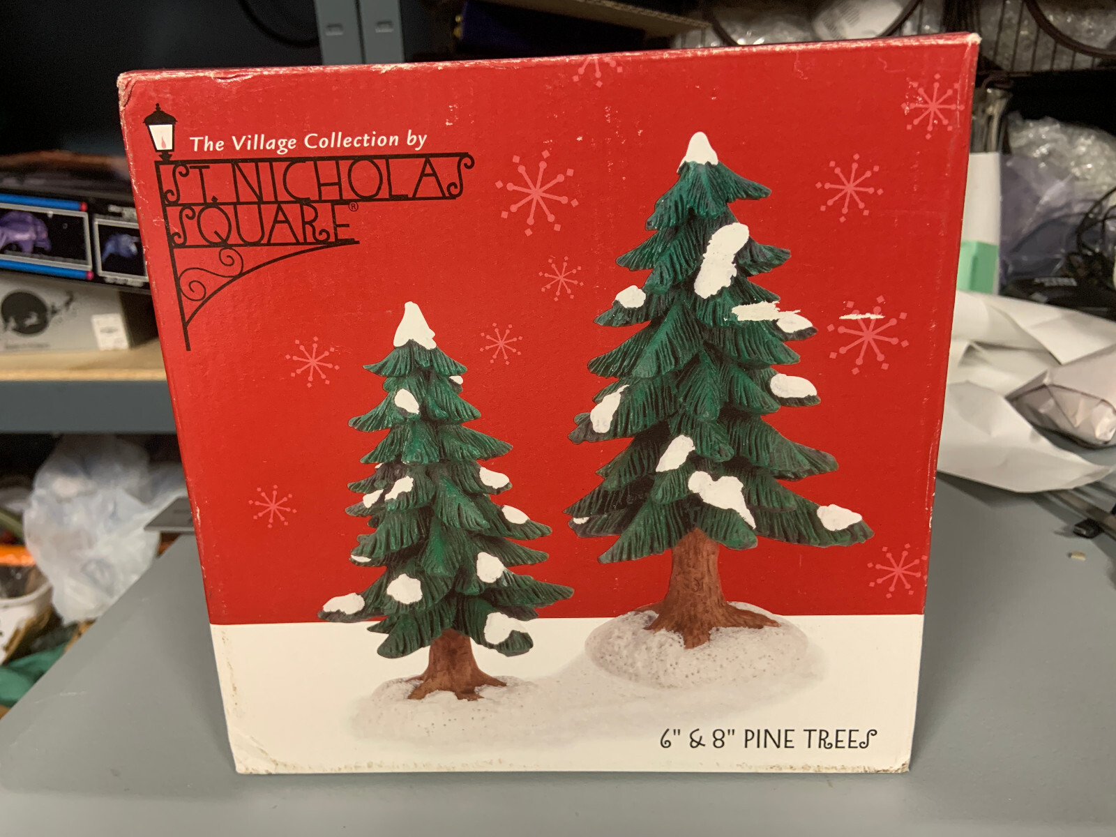 St. Nicholas square 6 in & 8 in Pine Trees in Box