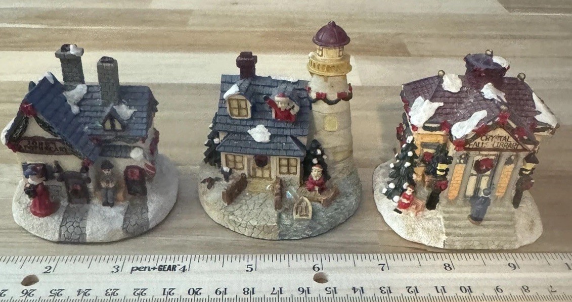 Vintage Crystal Falls Village Collectibles Lot 1994-1996