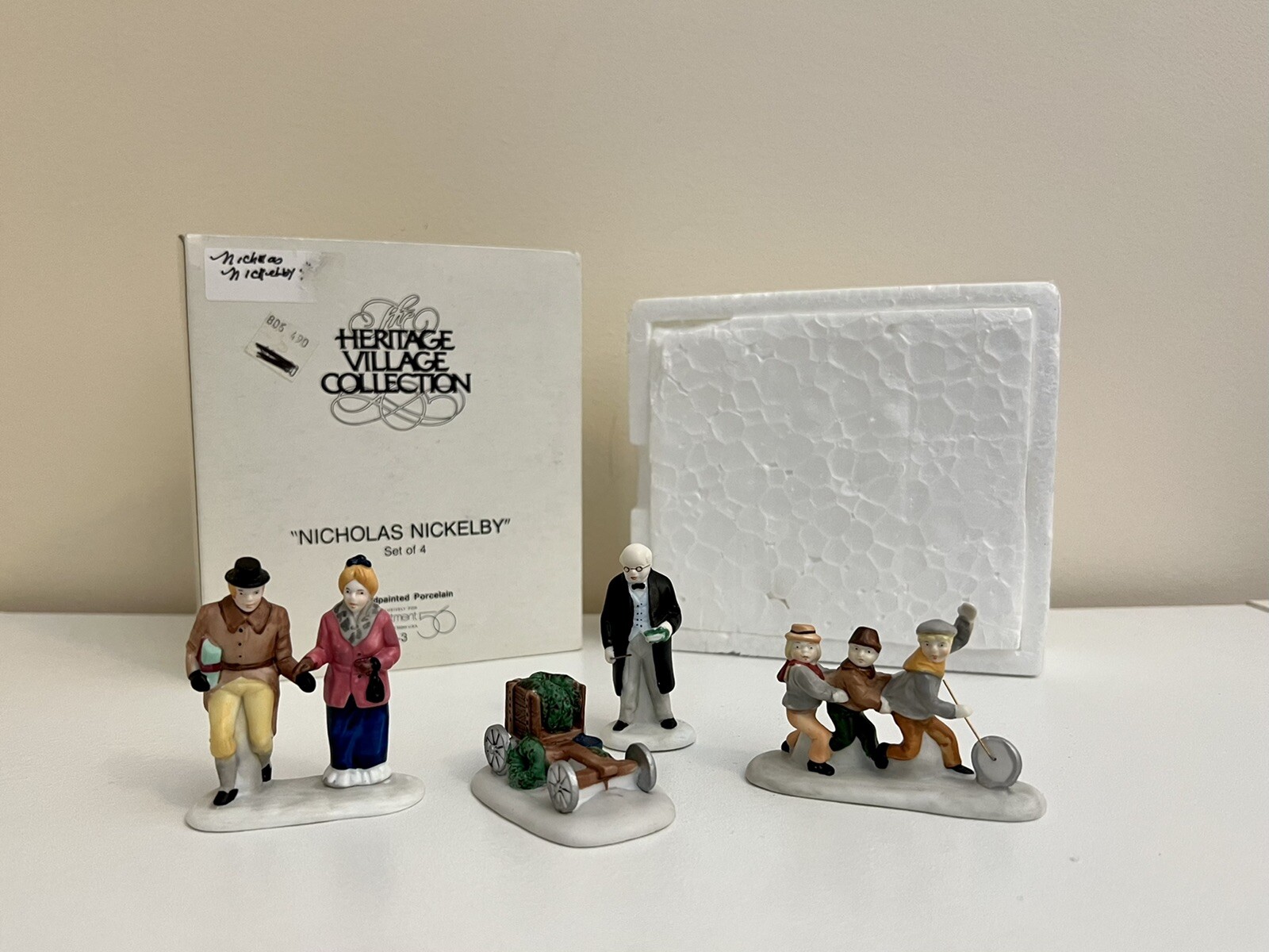 Department 56 Heritage Village Collection Set Of 4 Nicholas Nickelby #5929-3