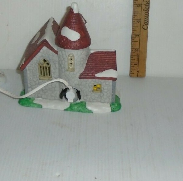 Porcelain Lighted Barn Christmas Village with Cord