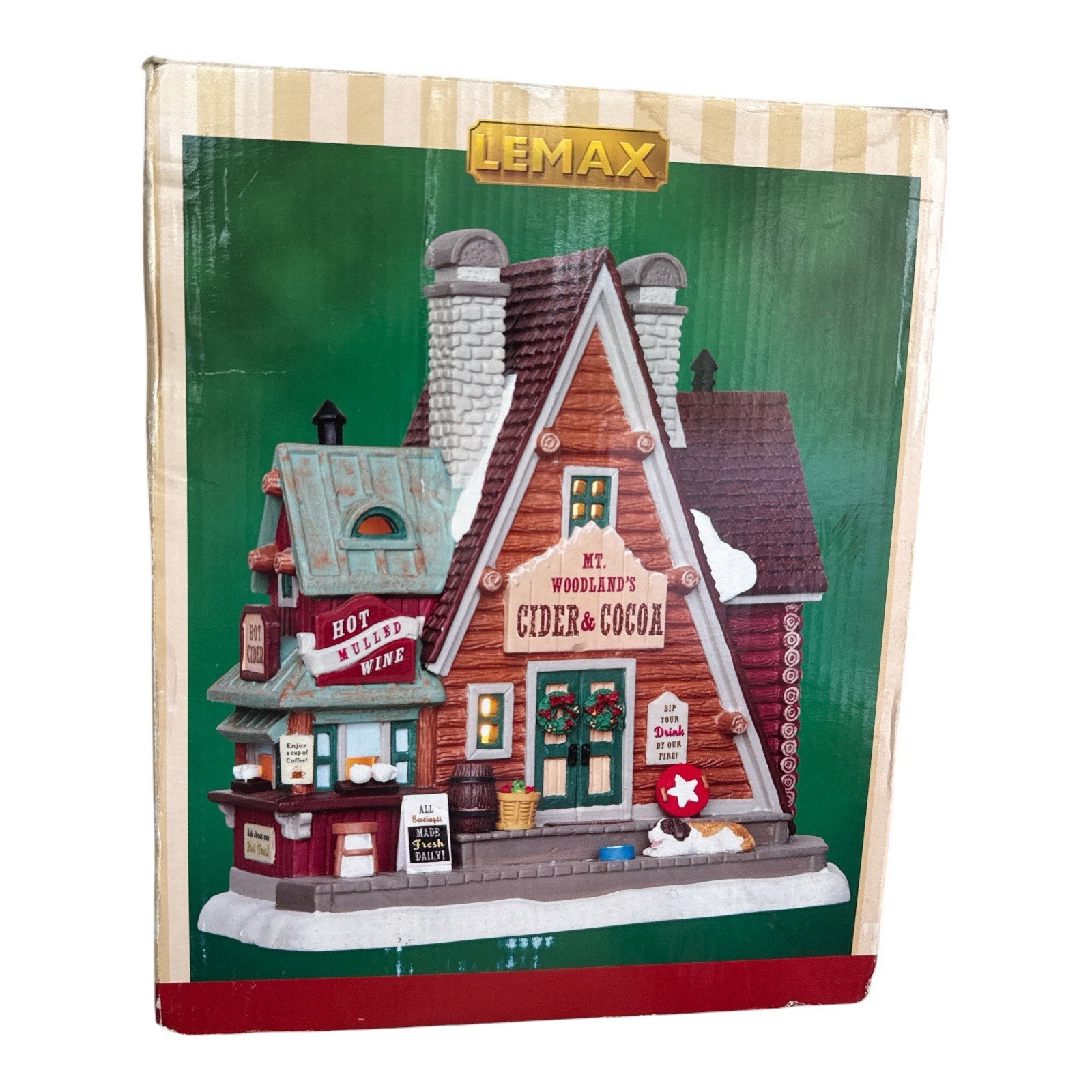 Lemax Mt. Woodland’s Cider & Cocoa Lighted Christmas Village House 45717 Boxed