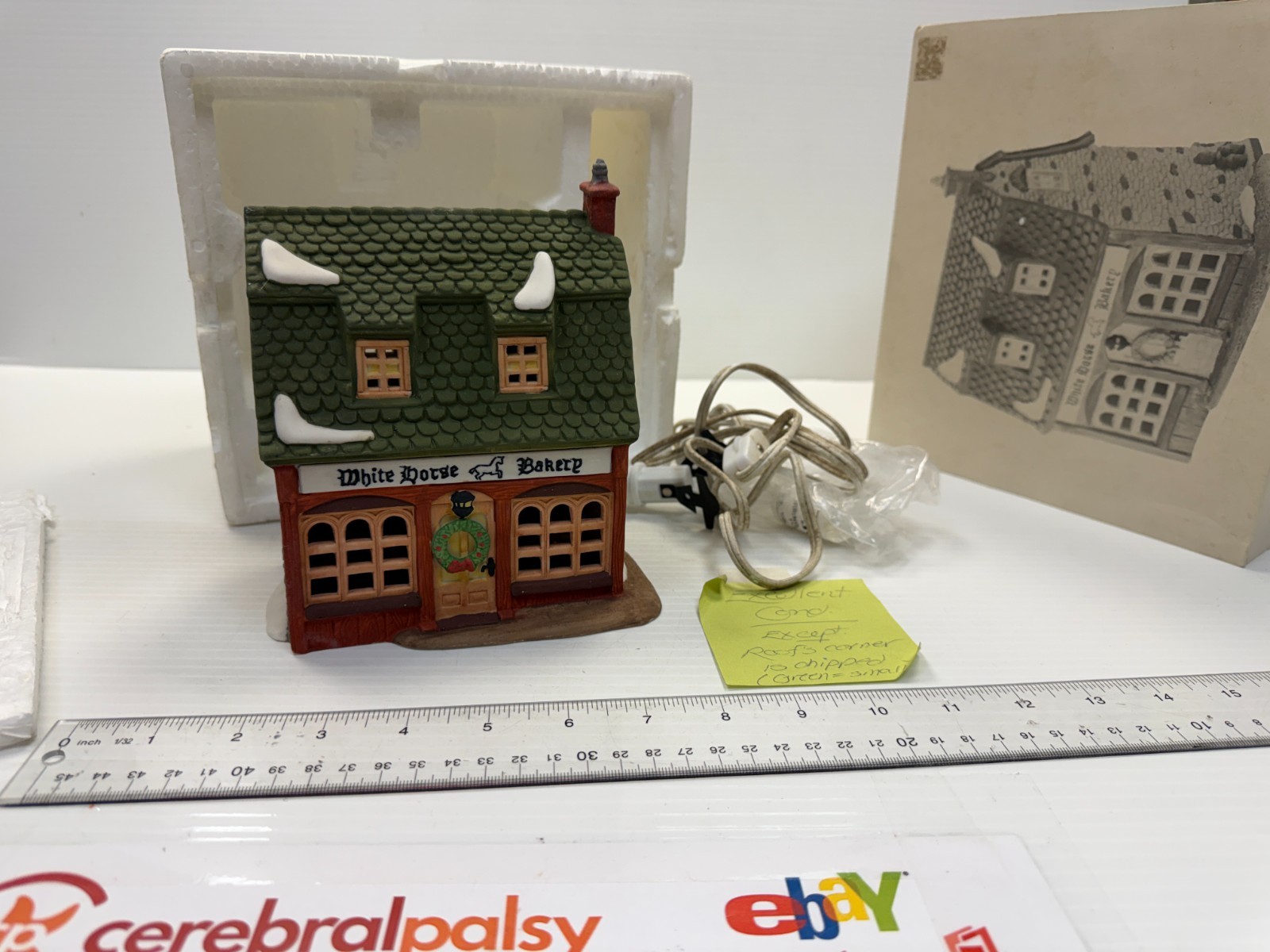 Dept 56 Dickens’ Village White Horse Bakery #59269 from 1988 – Small Chip