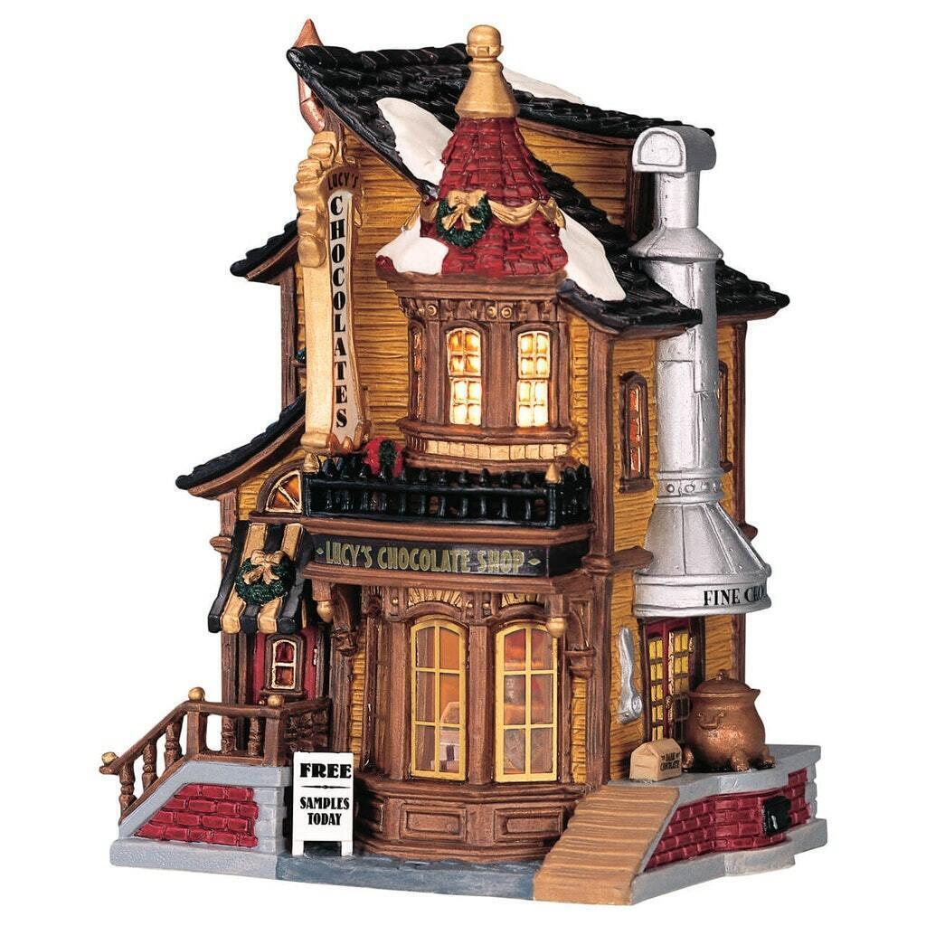 Lemax Christmas LUCY’S CHOCOLATE SHOP #45052 NRFB Caddington Vlg Interior Scene*