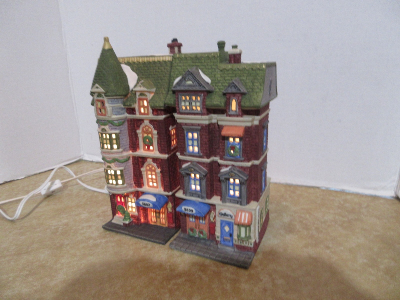 Dept. 56 Christmas In The City 1989 Two Park Avenue Townhouses 5607 & 5609