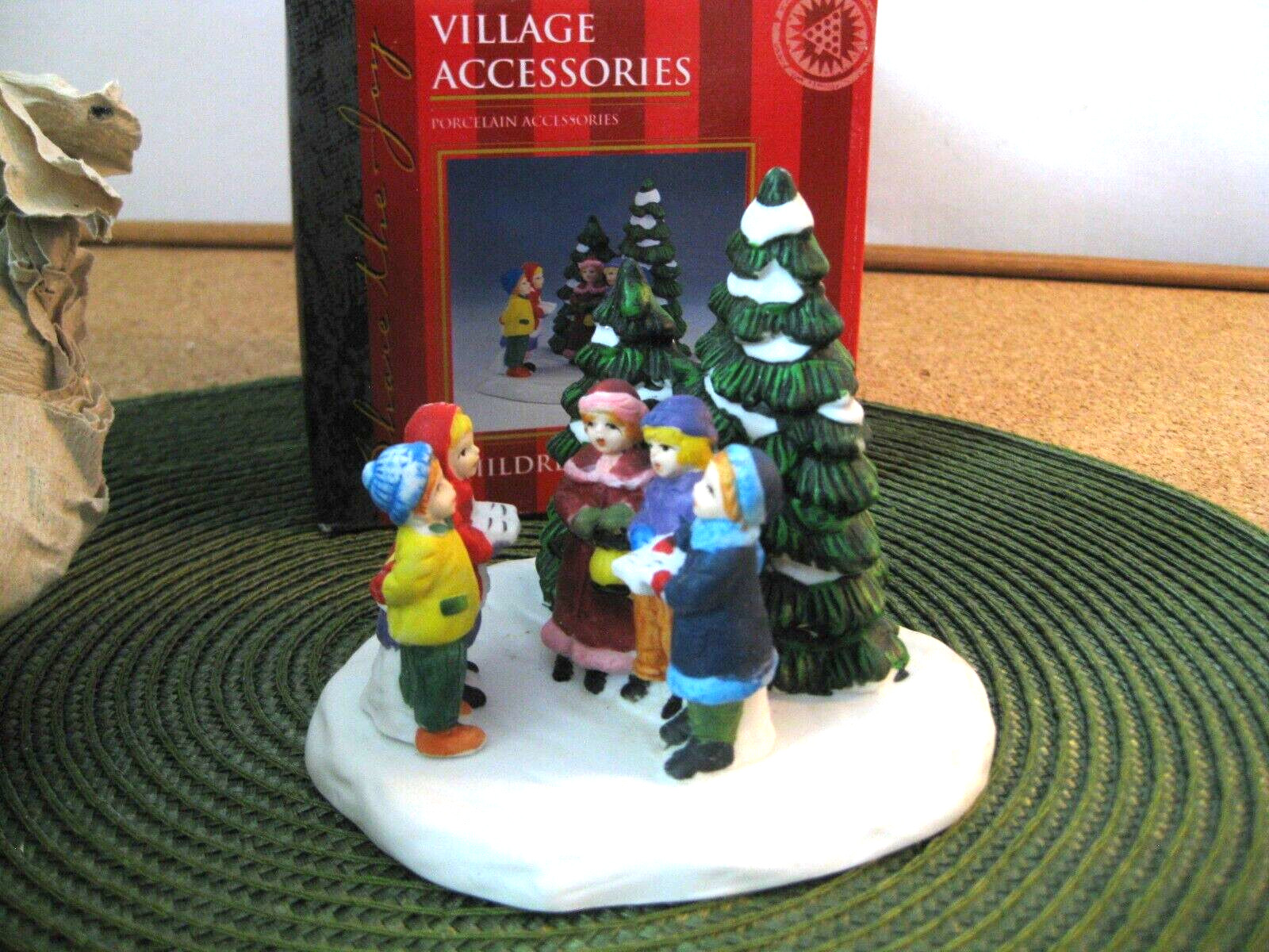 Vtg Porcelain Share the Joy Childrens Choir Christmas Village Accessory #5017908