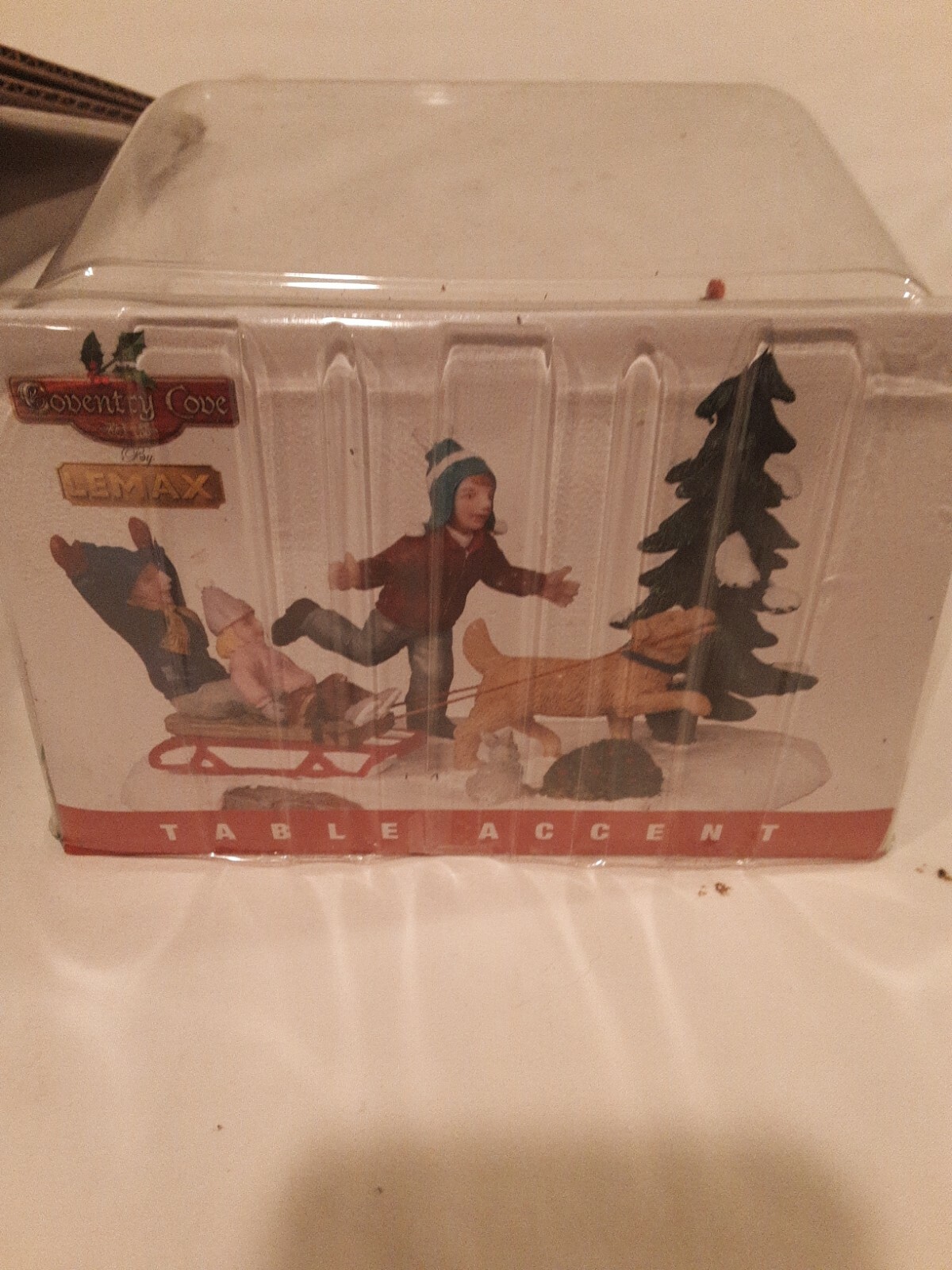 Lemax Coventry Cove Table Accent Rover Takes Charge. Christmas Village
