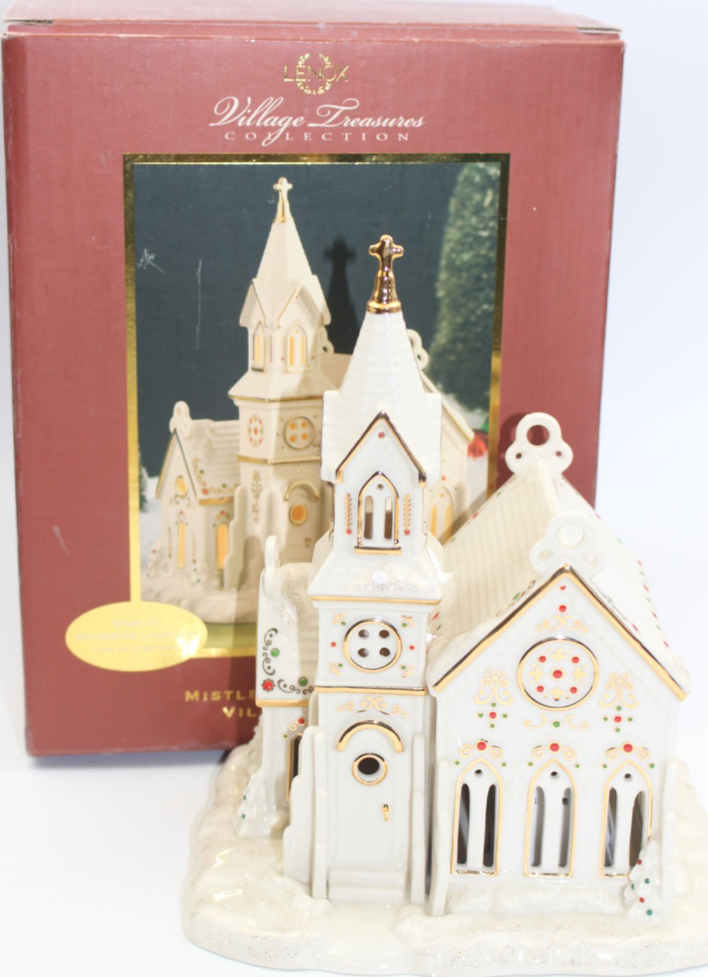 2007 Lenox Village Church Mistletoe Park Village Treasures w/Box Christmas