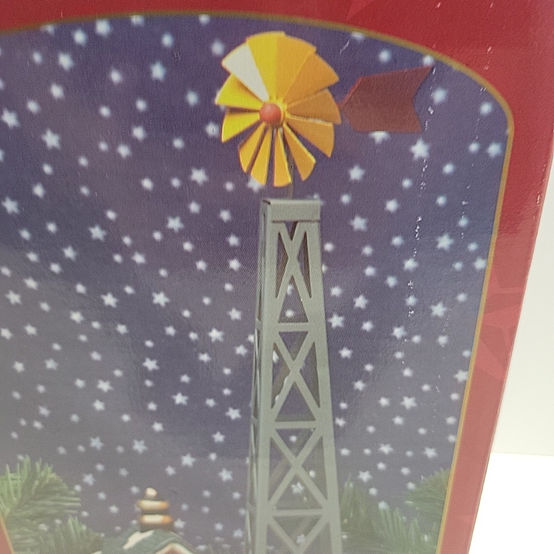 Windmill Christmas Village 1995 Seasonal Specialties Porcelain Wind Mill Metal