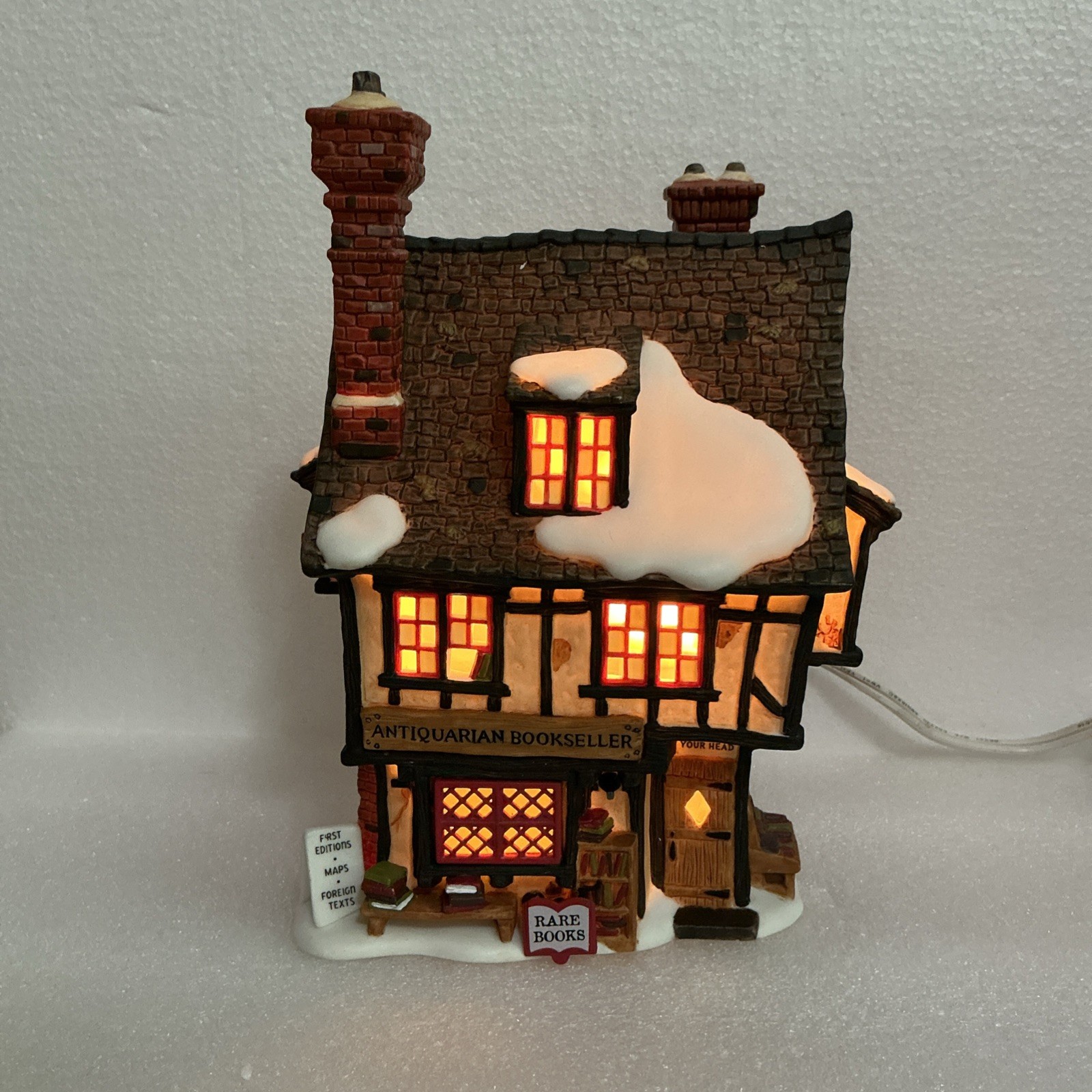 Dept 56 Dickens Village Antiquarian Bookseller #58508 w/Box No Sign