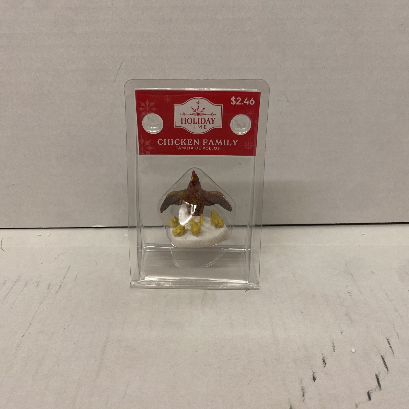 Holiday Time Christmas Village Chicken Family Figurine
