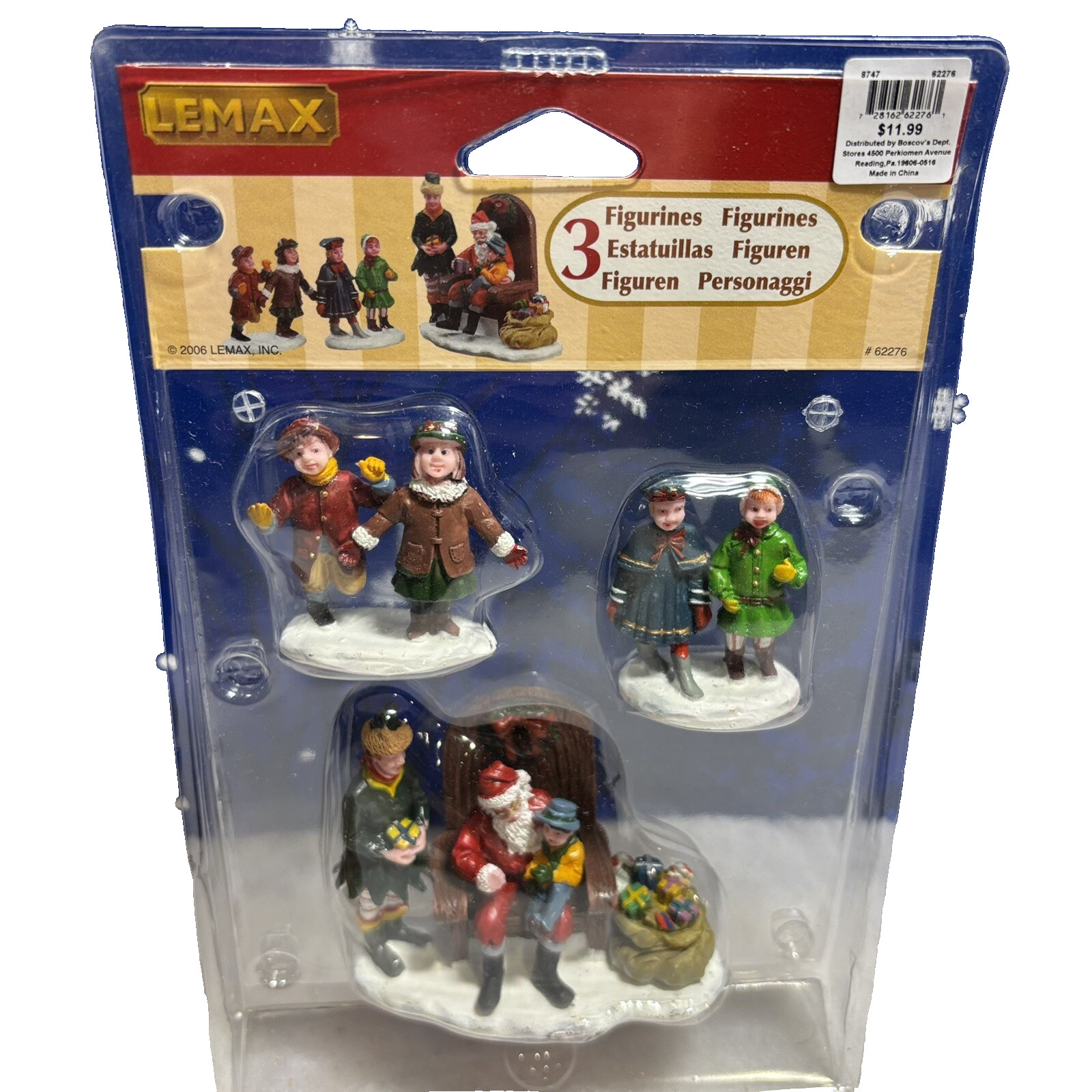 Lemax SITTING ON SANTA’S LAP #62276 – NEW – Perfect for a Christmas Village