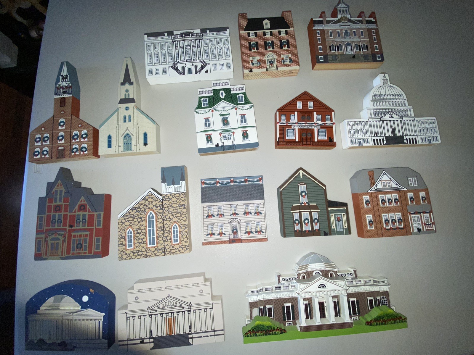 Vtg 1980s Lot The Cat’s Meow Village Shelf Sitter Houses Faline Jones