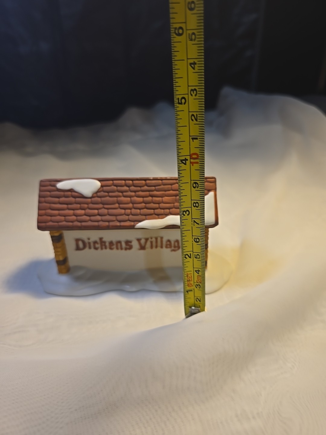 Vintage Dept 56 Dickens Village Sign Porcelain Accessory No Box