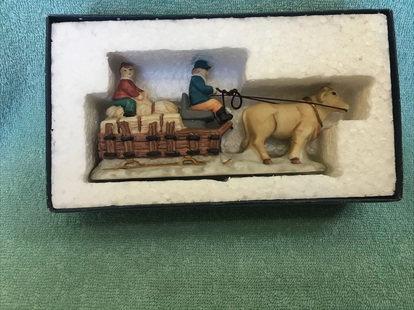 Christmas Collection Bull Pulling Sled Christmas From Franks Nursery