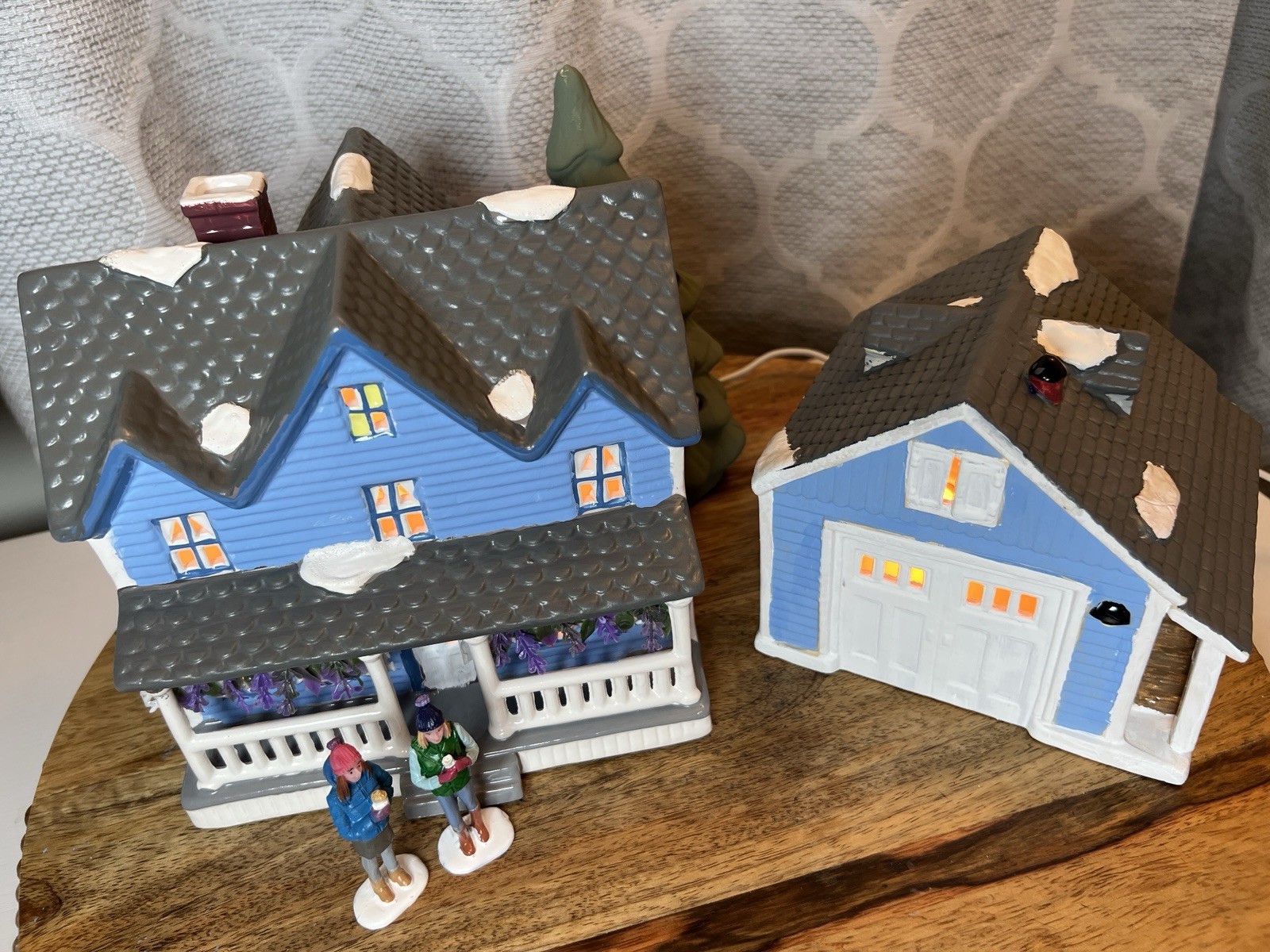 Gilmore Girls Lorelei’s House & Garage Christmas Village Dept 56 Altered Art