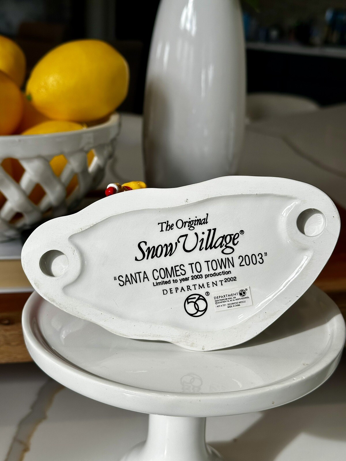 Dept 56 Snow Village Santa Comes To Town 2003 #56.55194 Christmas Patriotic