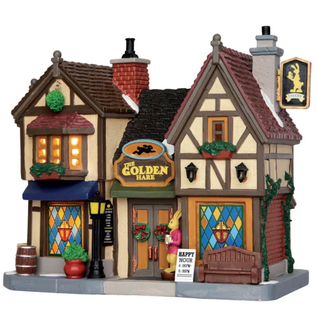 Lemax The Golden Hare Tavern #55019 Brand New Retired Lit Building