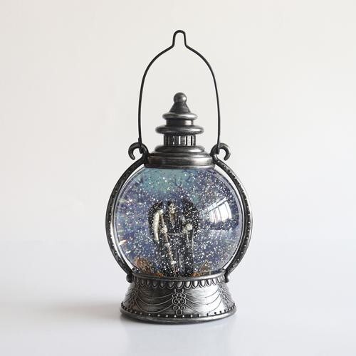 Grim Reaper Lantern Color Changing LED Water Spinning Glitter Halloween Decor