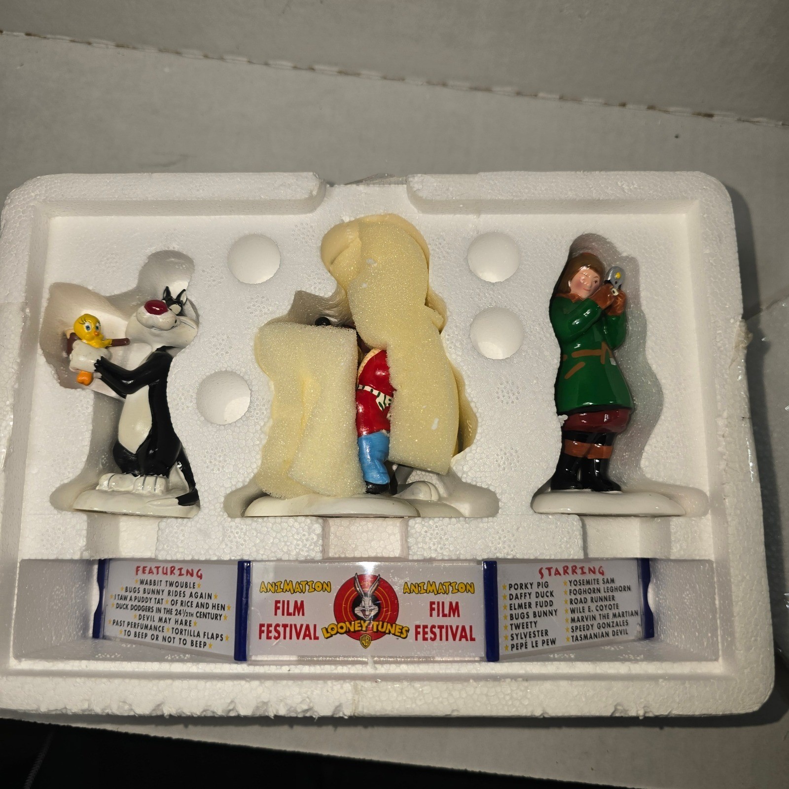 Department 56 Looney Tunes ANIMATION FILM FESTIVAL Set of 4 New in Box