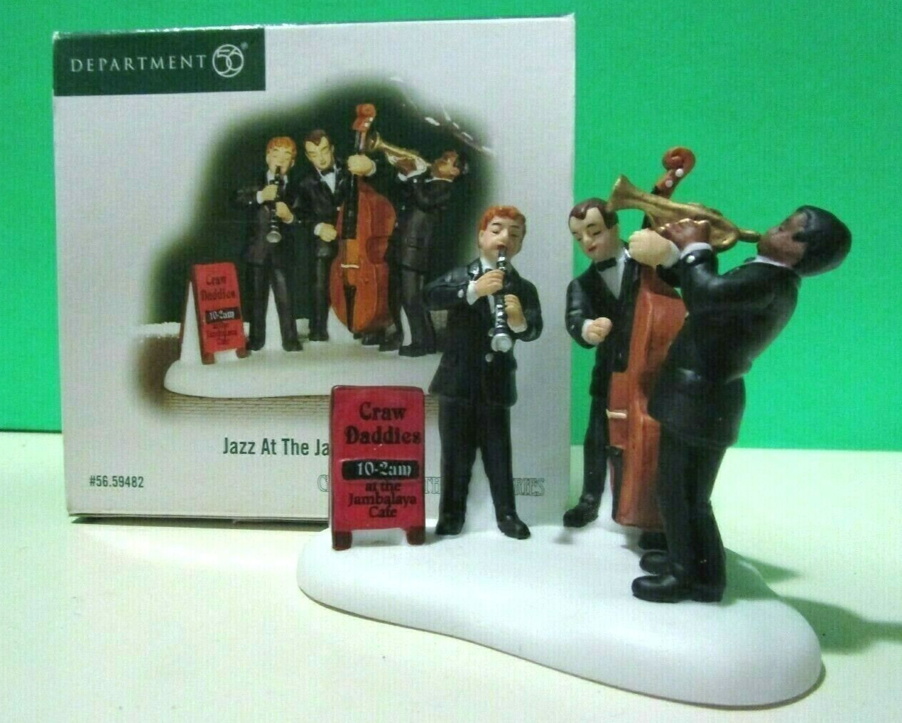 DEPT 56 JAZZ Band At The JAMBALAYA Christmas in the City Series Music NEW in BOX