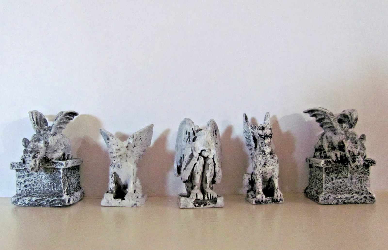 Lemax Spooky Town Figurines – Gargoyles, Set Of 5 #52124