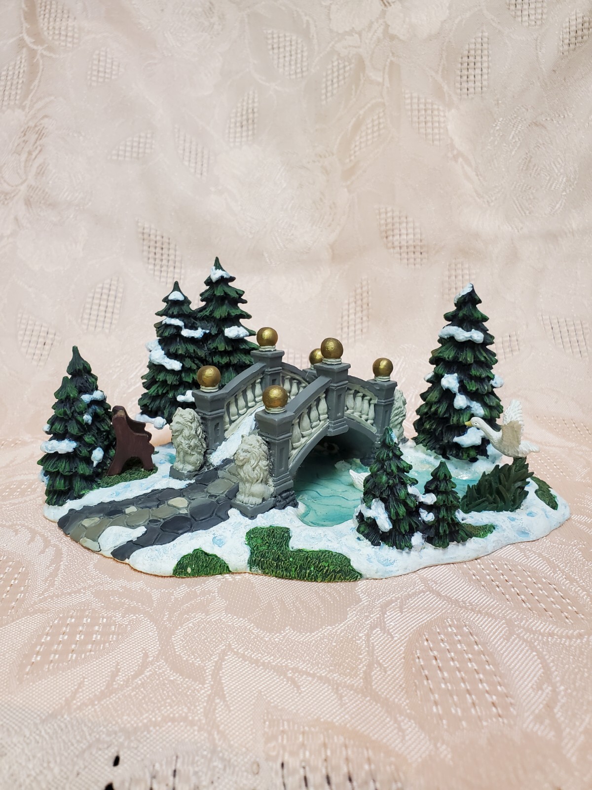 Stone Bridge Lake Park Landscape Traditions Lighted Village 59979 Replacement
