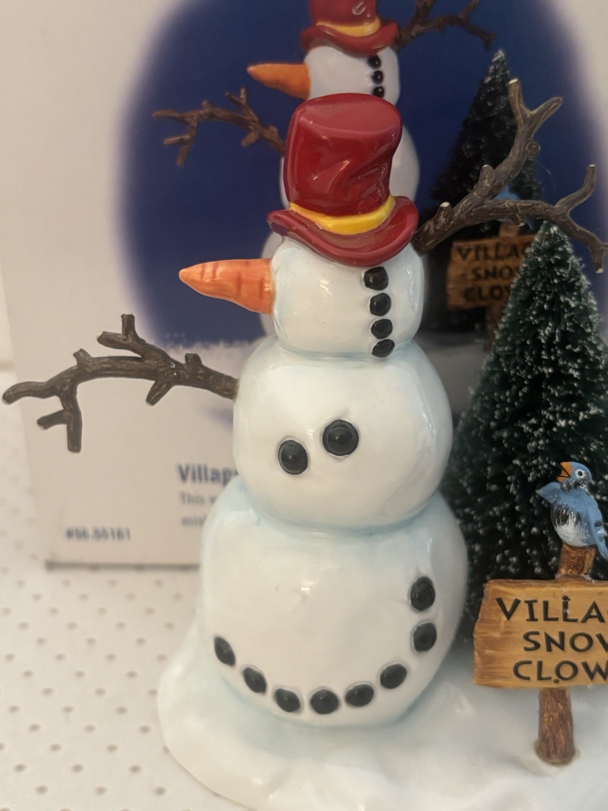 Dept 56 Village Snow Clown Snowman Snow Village Accessory Christmas Decor